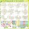 24-Pack DIY Spring Wind Chime Craft Kit – Make Your Own Wooden Hanging Ornaments with Flowers, Bees, and Butterflies, Perfect for Spring, Mother’s Day, Home, Garden, and Birthday Party Crafts